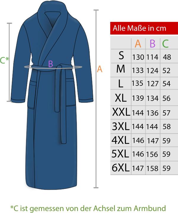 Produktbild Normani Bademantel aus 100 % Baumwolle Lola (4XL)
