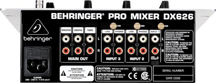 Immagine prodotto Behringer Mixer DX626 PRO, mixer DJ a 3 canali (Controller DJ)