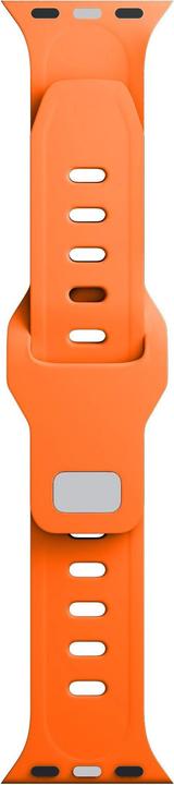 Actual product image 3MK Silicone Watch Strap pomarańczowy/ orange dla Apple Watch 38/40/41mm (Silicone, Stainless steel, 3, 4, 9, Extremist)