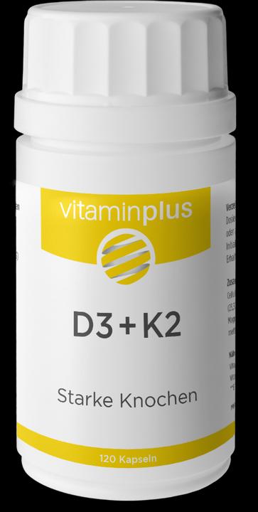 Produktbild Vitaminplus D3+K2 (120 Stück, Kapseln)