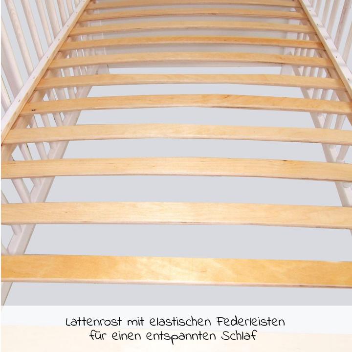 Produktbild jonka Gitterbetten Komplettbett Mona Weiss 70 x 140 cm - Nachthimmel - (70 x 140 cm)