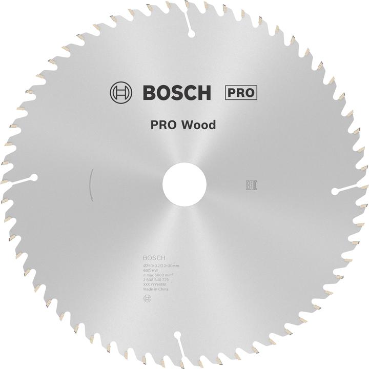 Produktbild Bosch Professional Zubehör PRO Wood Kreissägeblatt, 250 x 3.2 x 30 mm