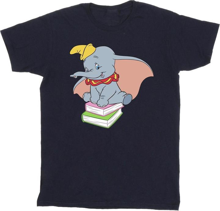Immagine prodotto Disney Dumbo Sitting On Books Maglietta Ragazze (128)