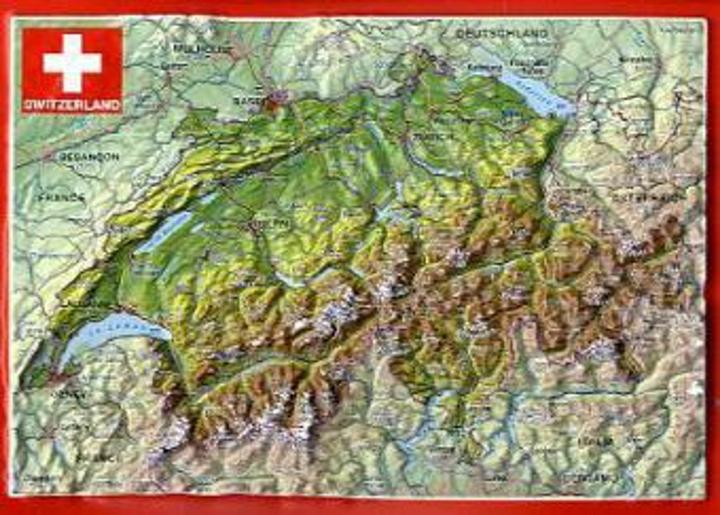 Actual product image Relief postcard Switzerland