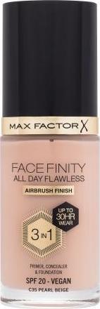 Produktbild Max Factor Facefinity 3-in-1 All Day Flawless Liquid Foundation SPF 20 35 Pearl Beige (C35 Pearl Beige)