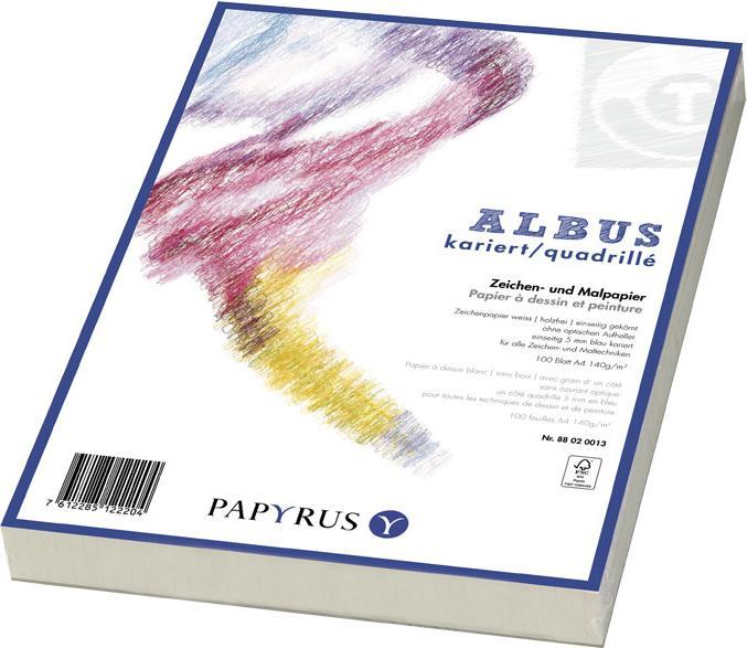 Produktbild Papyrus ALBUS - Zeichen- und Malpapiere (A3, Kariert)