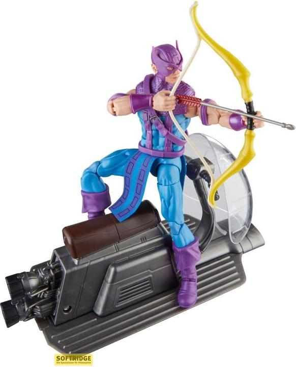 Hasbro Statuetta Avengers Marvel Legends Occhio di Falco con Sky-Cycle 15 cm
