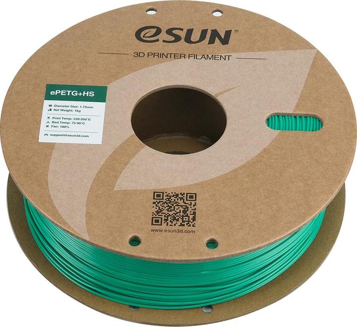 Immagine prodotto eSUN EPETG+HS 1,75mm VERDE SOLIDO 1kg (PETG, 1.75 mm, 1000 g, Verde)