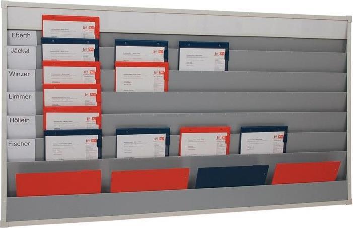 Image du produit Eichner Tableau de planification H900xL1580xP78 mm 6 rails gris