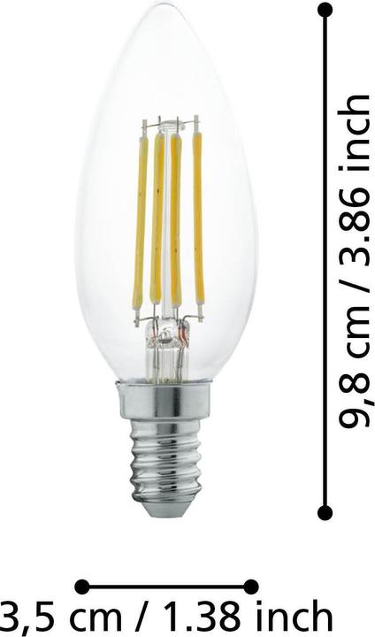Immagine prodotto EGLO Lampadina LED E14 (E14, 4 W, 350 lm, 1 x, F)