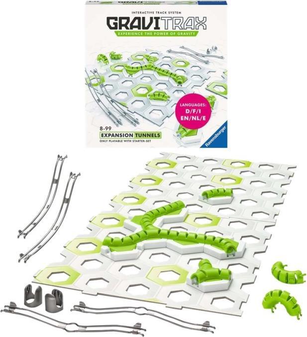 Productafbeelding Ravensburger GraviTrax Tunnels Uitbreiding interactieve kogelbaan systemen - grenzeloos BAU