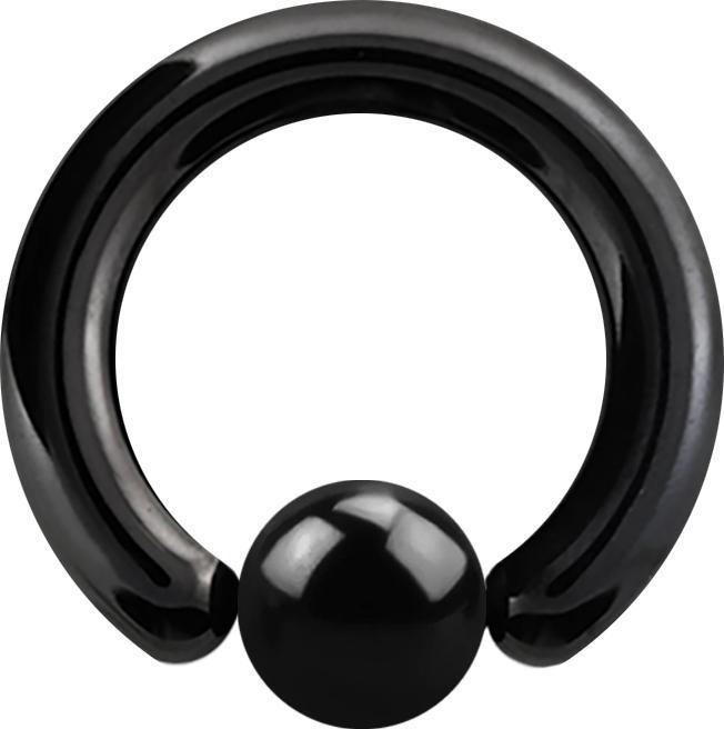 Immagine prodotto Star Piercing Anello di chiusura a sfera nero con strato di titanio (Acciaio chirurgico 316L, senza ottone)