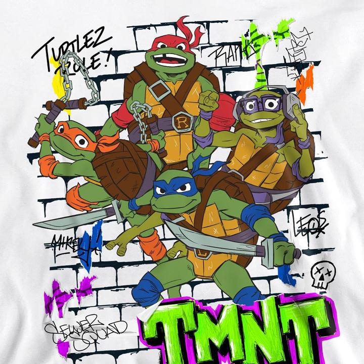 Immagine prodotto Teenage Mutant NT Felpa Muro di Mattoni Poster Adulto Unisex (XL)