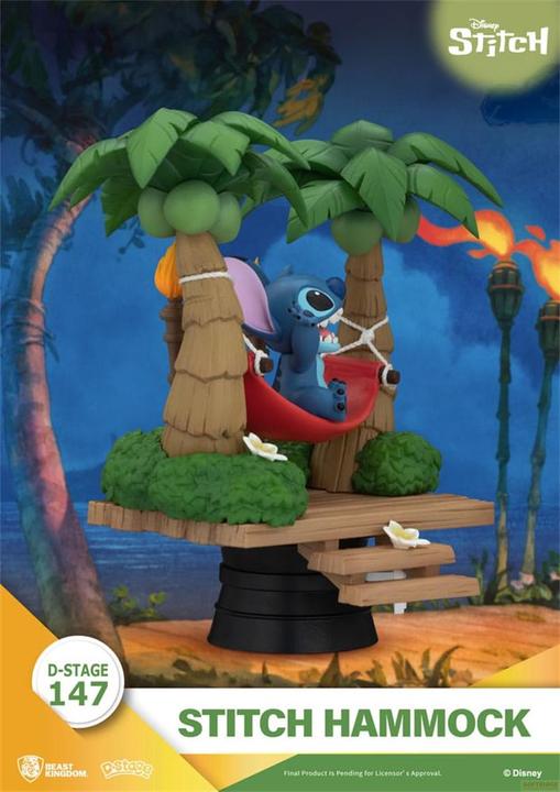 Image du produit Beast Kingdom Lilo & Stitch D-Stage PVC Diorama Stitch Hammock 13 cm