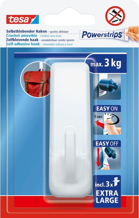 Actual product image tesa Powerstrips adhesive hook XL