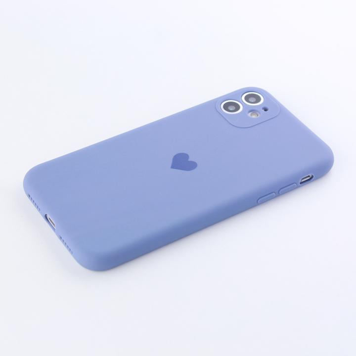 Image du produit PhoneLook Coque Silicone Mat Coeur Lavande (Apple iPhone 13 Pro Max)