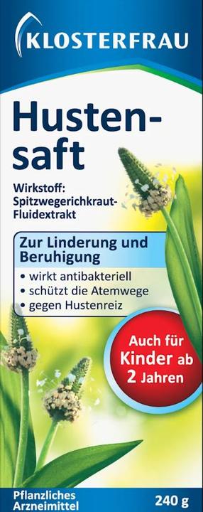 Klosterfrau Sciroppo per la tosse con estratto fluido di Ribwort 240 g (200 ml)