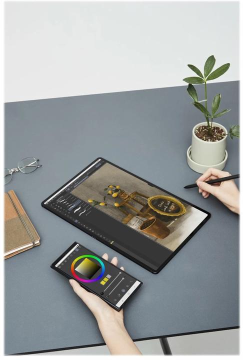 Actual product image Samsung Galaxy Tab S8 Ultra (5G, 14.60", 128 GB, Graphites)