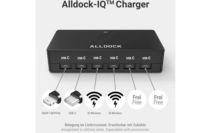 Immagine prodotto Alldock Stazione di ricarica Wireless Family Bianco (20 W)