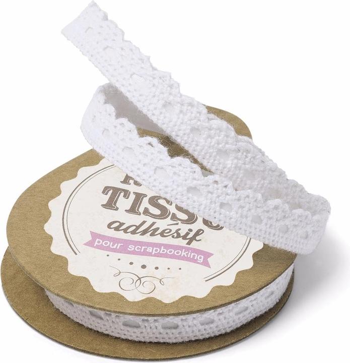 Immagine prodotto Artifete Nastro di pizzo autoadesivo 1 cm - Bianco
