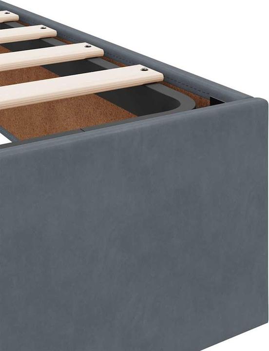 Image du produit VidaXL Lit Ottoman sans matelas gris foncé 90x200 cm velours (90 x 200 cm)
