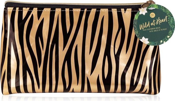 Accentra Kosmetiktasche WILD AT HEART, 21 x 4.5 x 12cm, Farbe: grün/gold/schwarz, VE 6/24 (0.21 l)
