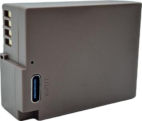 Actual product image Acconic Battery with USB-C input for Panasonic DMW-BLC12 Lumix DMC FZ200 DMC G6 G5 GH2 (Rechargeable battery)