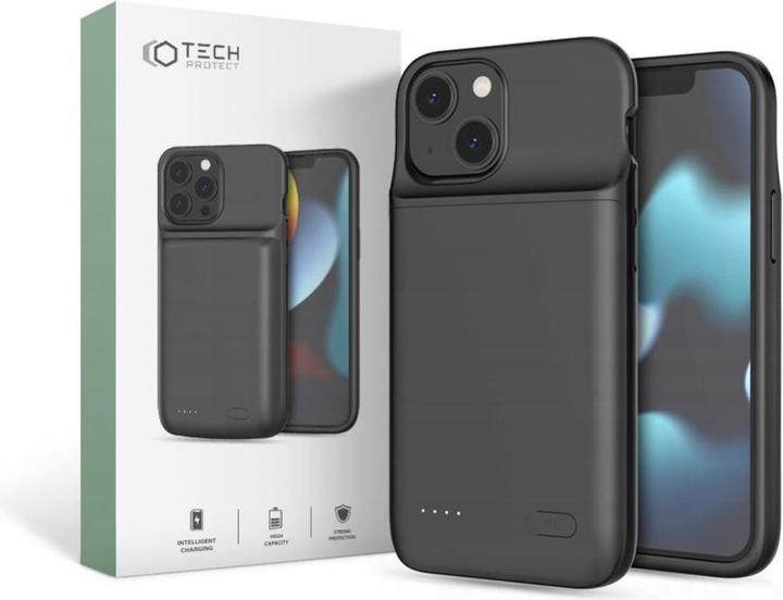 Productafbeelding Tech-Protect Case PowerCase 4700mah Apple iPhone 12 mini / 13 mini Zwart (Apple iPhone 12 mini, Apple iPhone 13 mini)