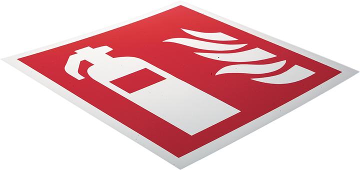 Actual product image Rs Pro Fire Protection Sign Plastic Fire Extinguisher Red/White