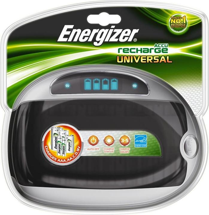 Immagine prodotto Energizer Ricarica universale (1 pz., D, AAA, AA, 9V Block, 2300 mAh, Caricabatterie senza batteria)