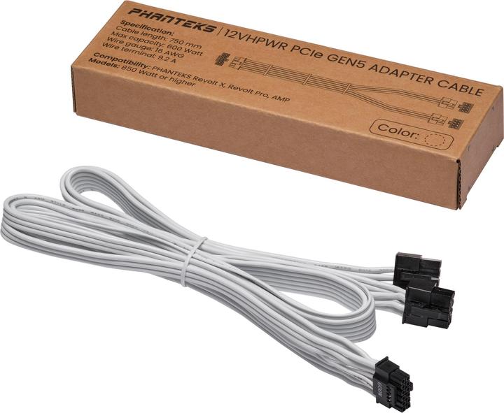 Immagine prodotto Phanteks 2x adattatore PCIe a 8 pin a 12VHPWR PCIe 5.0 - bianco