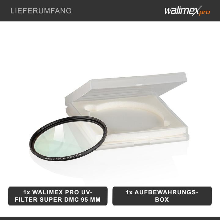 Actual product image Walimex UV filter Slim Super DMC 95mm (95 mm, UV filter, 95 mm)
