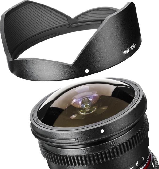 Image du produit Walimex pro Objectif Pro 8mm, f/3.5 II VDSLR Fisheye, Nikon (Nikon F, APS-C / DX, Micro Four Thirds)