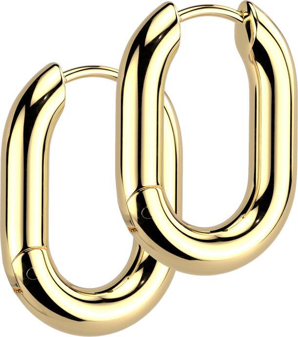 Immagine prodotto Star Piercing Ohrring zum Klappen vergoldet Abgerundetes Rechteck (senza ottone, Acciaio chirurgico 316L)