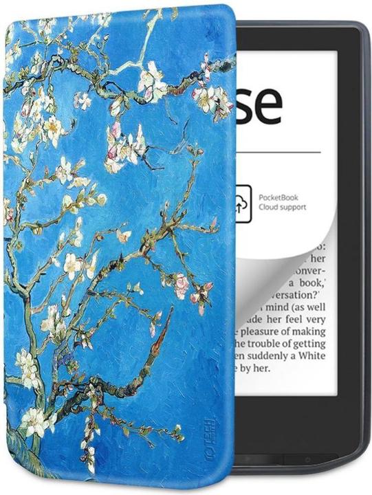 Produktbild Tech-Protect SmartCase case for PocketBook Verse / Verse Pro - blue with sakura flowers (Verse Pro)