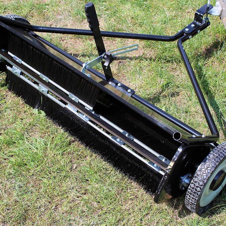 Actual product image Wiltec Lawn sweeper with 87 cm sweeping width Leaf collector 340 litre ride-on mower