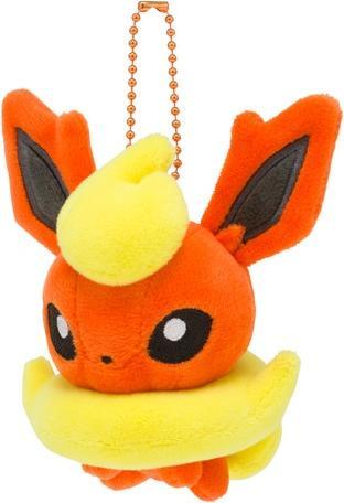 Immagine prodotto Pokémon Portachiavi mascotte di peluche Flareon Dolls - 12 cm