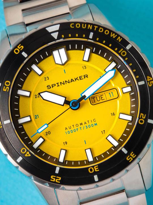 Actual product image Spinnaker SP-5099-33 Men's watch Hass Automatic Diver 43mm 30ATM (Diving watch, Rotating bezel left, 43 mm)