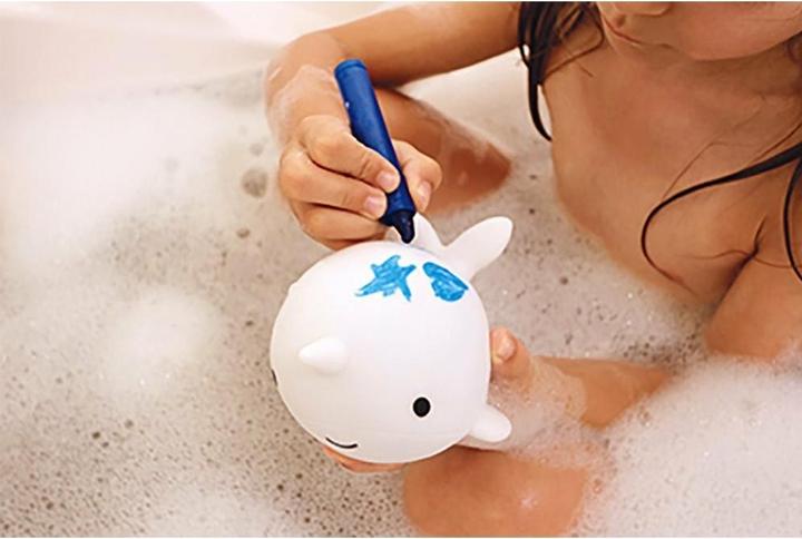 Actual product image Janod Narwal bathtub painting set