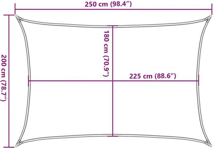 Immagine prodotto VidaXL Sonnensegel (200 x 250 cm)