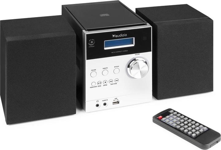 Immagine prodotto Audizio Sistema Micro HiFi Metz Alluminio (Lettore CD, Bluetooth, 1x 30 W)