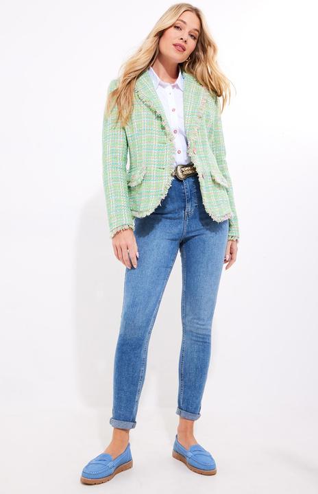 Actual product image Joe Browns PETITE Frayed Detail Tweed Jacket (40)