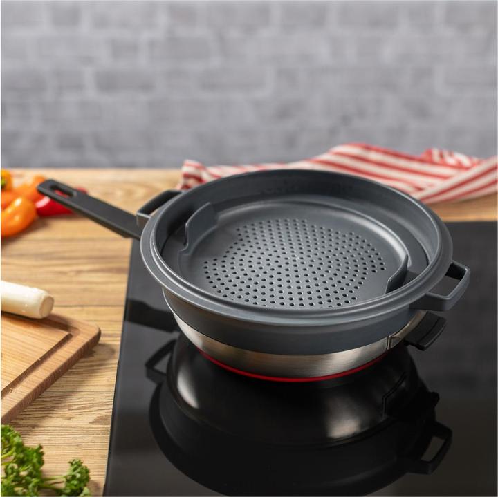 Actual product image Kuhn Rikon SMART & COMPACT Frying Pan Ø 28 cm (28 cm, Frying pan, Stainless steel)