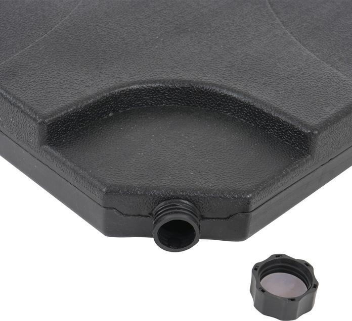 Image du produit Swisshandel24 Parapluie, parasol Gastronomie 3x3m (Ø4,24m) polyester/alu 23kg, Flap, bordeaux avec support - (3 m)
