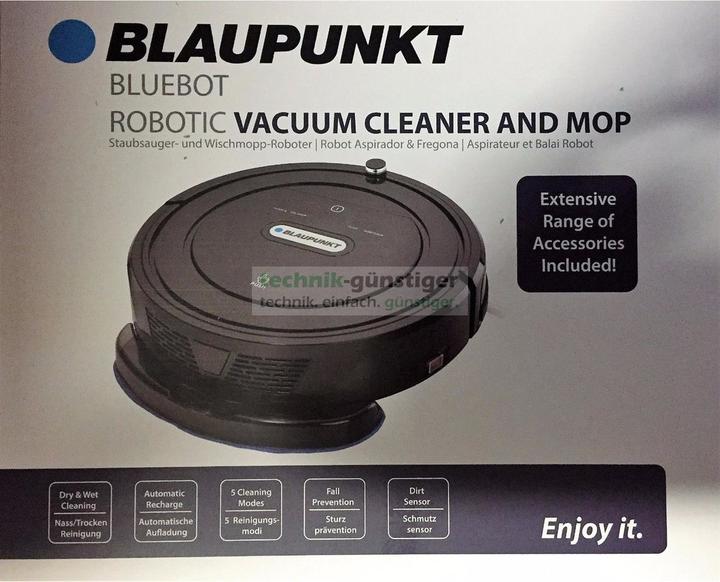 Blaupunkt Bluebot Aspirateur robot avec fonction balayage, filtre HEPA