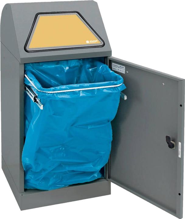 Image du produit kaiserkraft Système de collecte des déchets recyclables, volet à commande manuelle (60 l)