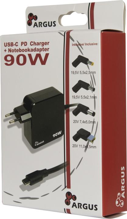 Produktbild Intertech Inter-Tech PD-Charger USB C,PSU PD-2090, PD 90W, schwarz (90 W)