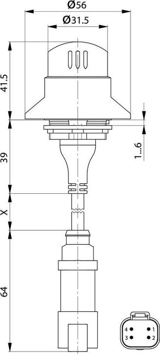 Produktbild Schlegel Not-Aus-Schalter 2 Öffner IP65, IP69K, IP67 1St.
