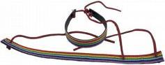 Produktbild Pulsera De Cuero Negro Bandera Lgbt