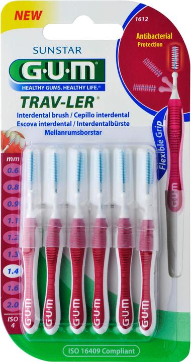GUM SUNSTAR Trav-Ler ISO-Norm 4 1.4mm cylindric pink (6 x)